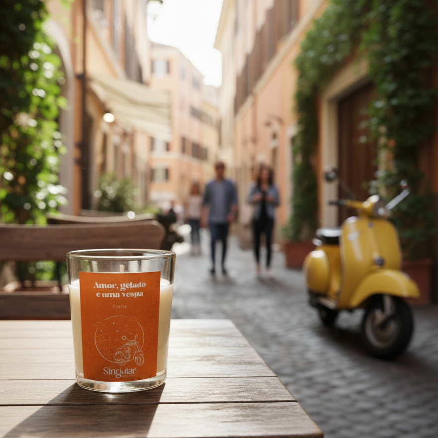 Amor, gelado e uma vespa